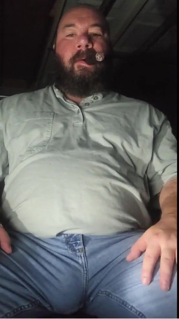 Stunning moment from "Just havin a cigar in the shop during a thunder storm"