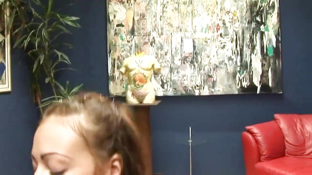 Naughty brunette girl wanks big pecker in POV