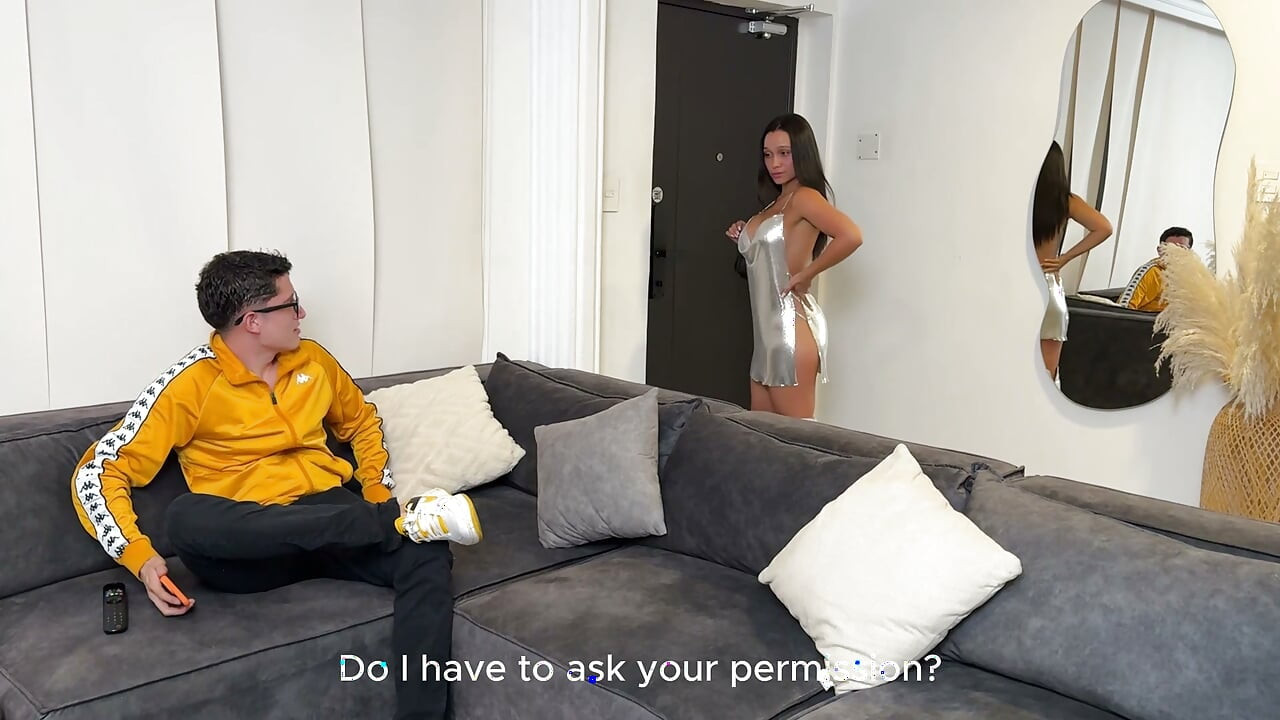 I suck it but don't tell our parents! My stepsister gives me her pink pussy in exchange for my silence!