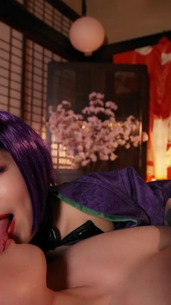 Powerful moment from "Cospuri Aika Suzumiya in Shuten Douji Cosplay"
