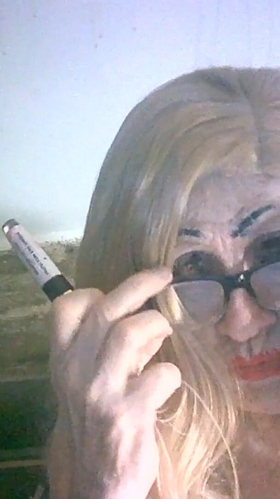 Ugly old sissy spunk bucket slag Sarah tries to make herself attractive to men by applying makeup to her ugly slag face | Clip 1
