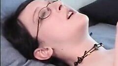 Dady seduce cute curly hair daughter with glas and fuck her