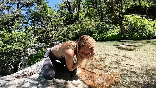 We Got Caught Fucking at a Waterfall with Facial & Cumwalk