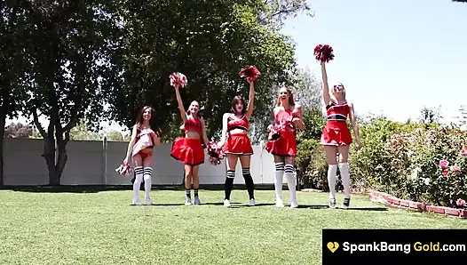 SPANKBANG GOLD - freche cheer Squad orgie - Leah Winters, Mia taylor & friends behandeln riesige schwänze