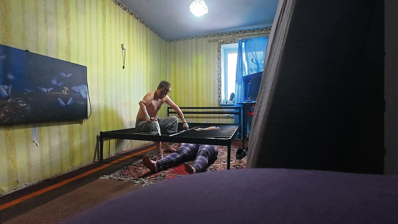 Behind the scenes, uncut. We're building a new sex bed