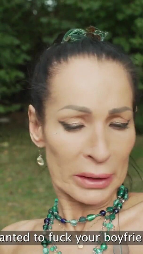 MOMMY4K. Sexy brunette Cougar Valentina Sierra is having a hard sex with her offspring's BF in public | Clip 1