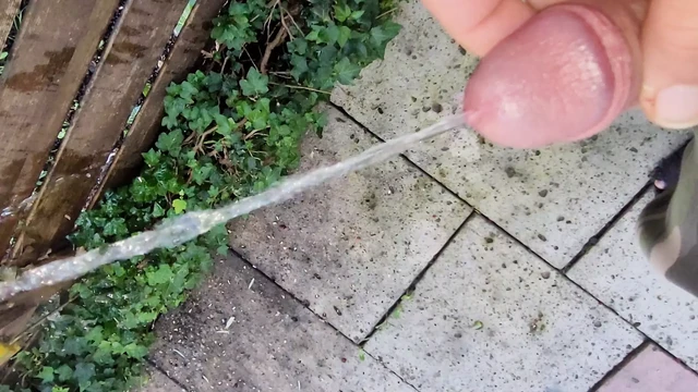 extra long piss outside