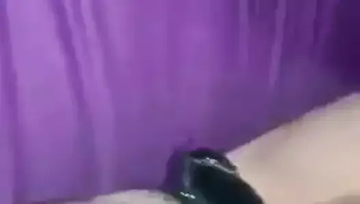 Dirty Talking Slut Gets Her Self Off With Black Dildo