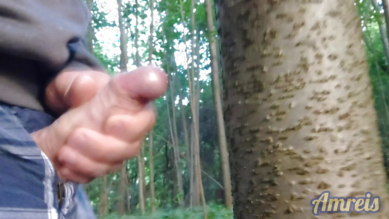 クソ、我慢できずに道路近くの森に入ってきた。