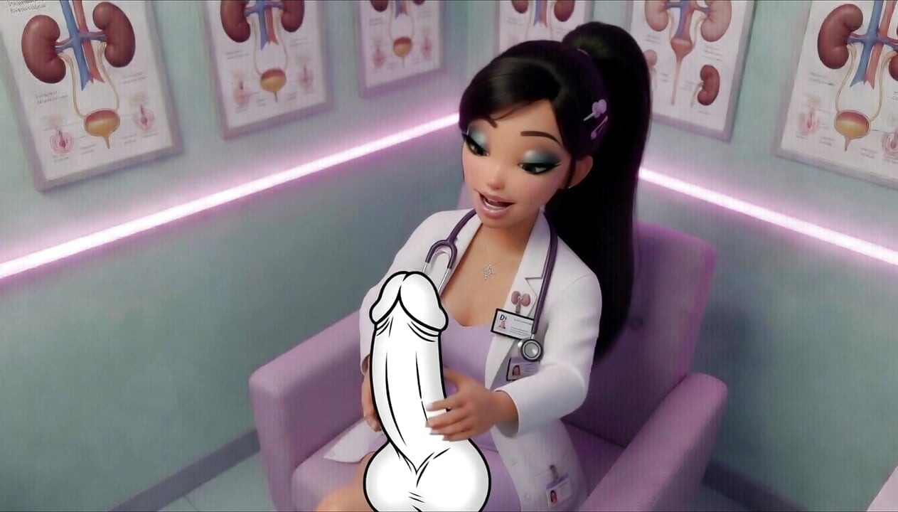 Asyalı kız doktor ereksiyonumu küçültmeme yardım ediyor