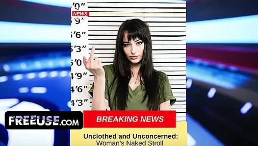 Unhinged Lana Smalls ходит по улицам обнаженной, пока Джонни Палмс не поймает ее