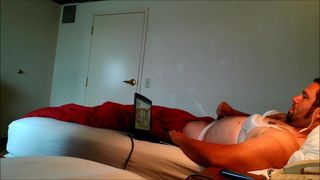 Caught jerking off by a maid!