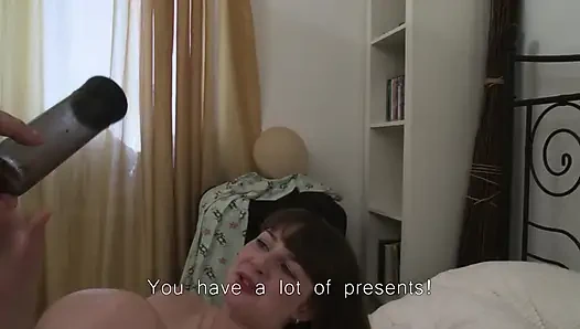 Stepmom Sucks Cock and Takes Cum in Mouth