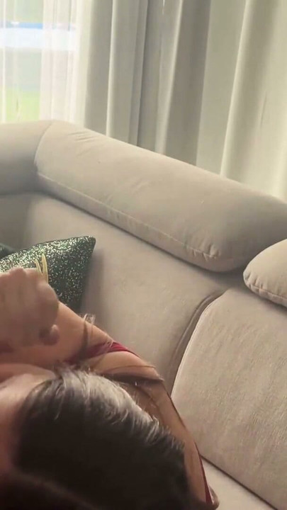 I sucked his thick cock so I could get his hot cum on my pretty face | Clip 1