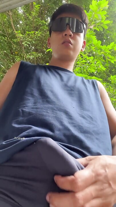 Naked Boy Outdoor Masturbation