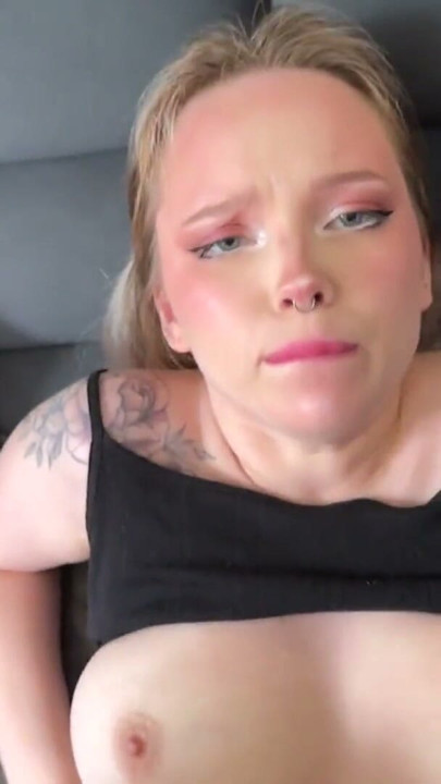 Stepsis sent Nudes by Mistake - Her Big Tits covered in Cum | Clip 1