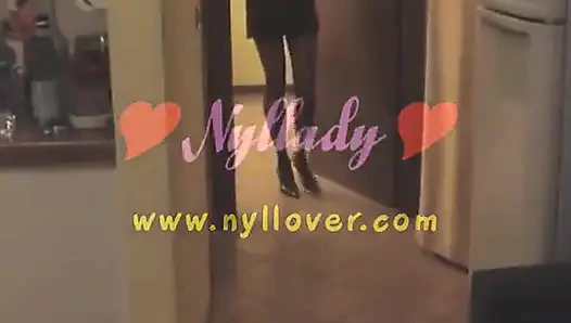 Black Stockings Shoeplay