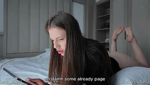 I was doing my homework and ignoring my stepbrother, and he banged me in every hole