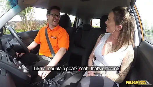 Fake Driving College - Messy Creampie and Deep Throat Blowjob Action