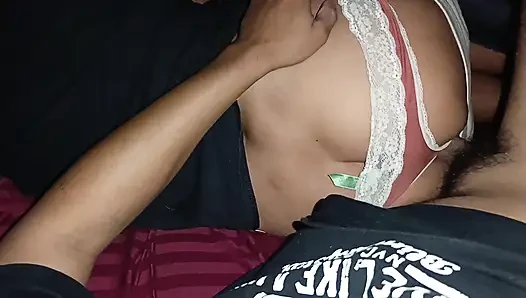 My wife's stepdaughter agrees to come to my room to watch porn while we fuck