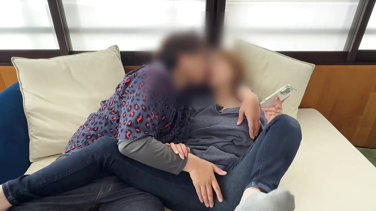 Married Woman Tormented with a Vibrator on the Sofa