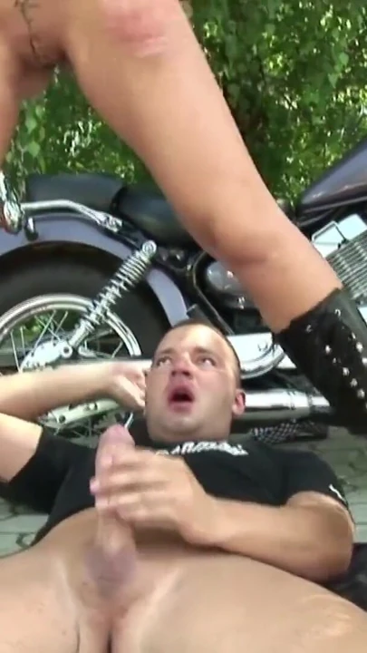 Stunning moment from "ROCKER MILF FUCK OUTDOOR WITH STRANGER AFTER PARTY AT BIKE"