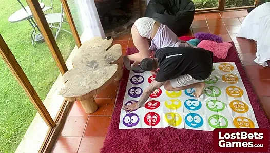 A blowjob surprise for the Strip Twister game winner