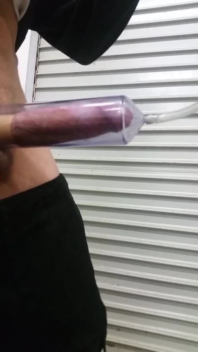Horny cock pump session