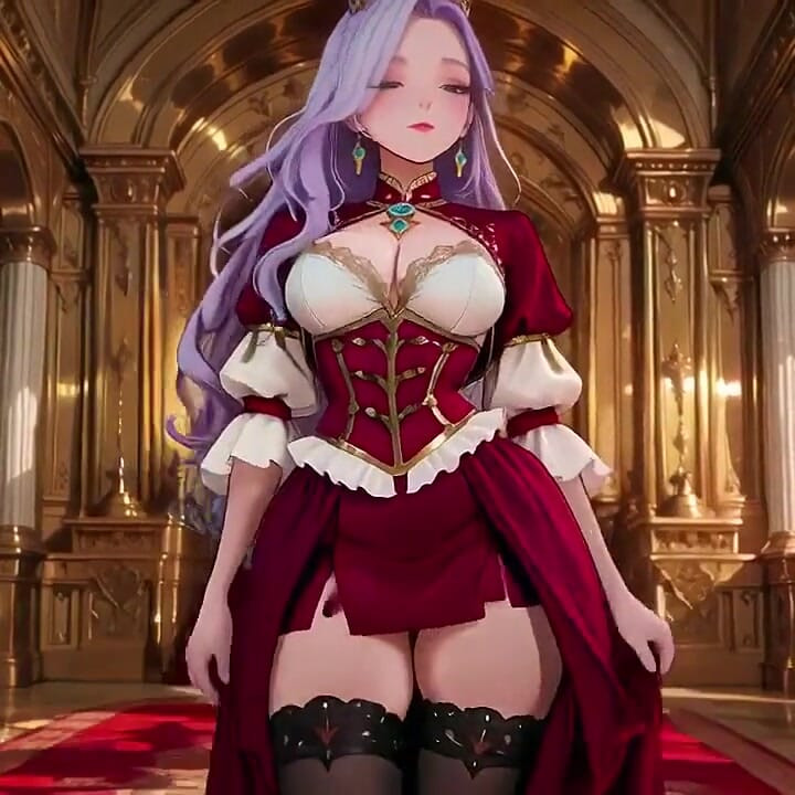 Purple Queen in Royal Gown