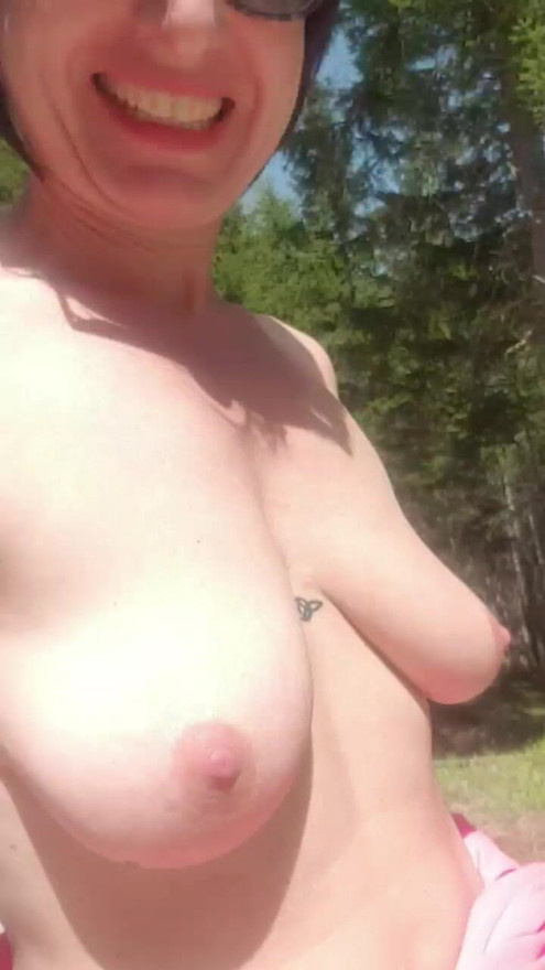 Walking nude ourdoor