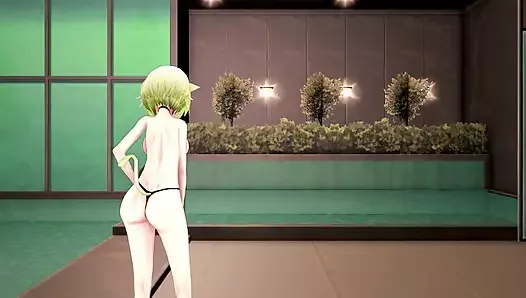 Nekomata Okayu hentai dance do it - Akazukin09 - Blonde hair color edit Smixix