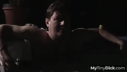 Her hands gently guided his small cock into her mouth