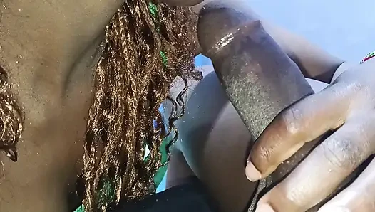 Ebony blowjob On a massive black dick