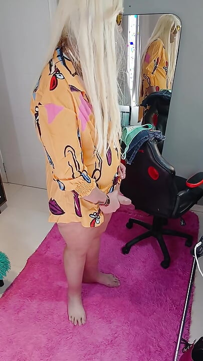 A Cute New Dress, Then Taking off My Bikini and Getting My Ass All Oiled up... and Finishing with Another Orgasm.