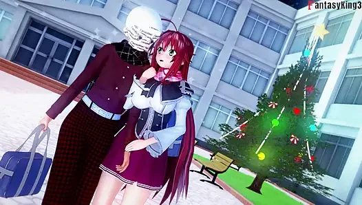 Rossweisse neredeyse beni Akeno'yu sikerken yakalıyor - dxd ntr madness series