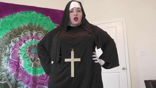 BBW Nun Walks In On You Jerking Off (She Helps)