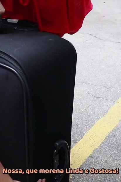 Žhavý turista z Carioca děvky uvnitř Uberu