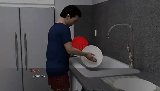 Moving down: devoter haus ehemann macht alle hausaufgaben, während seine frau chillt, ep.48