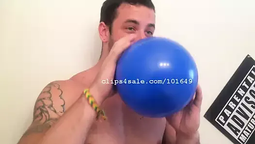Balloon Fetish - Edward Blowing Balloons