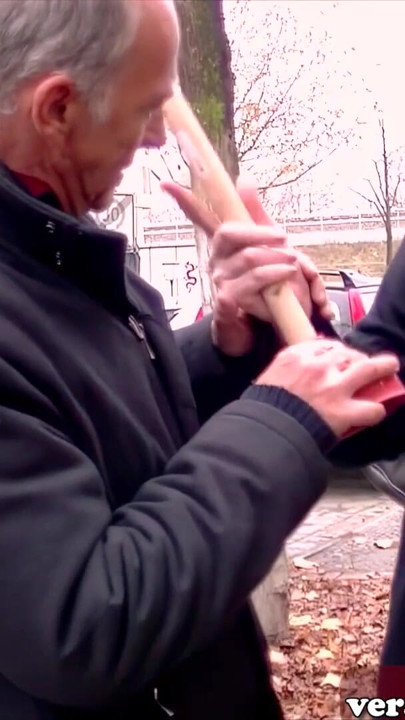 German old housewife flirts on the street and gets fucked | Clip 1