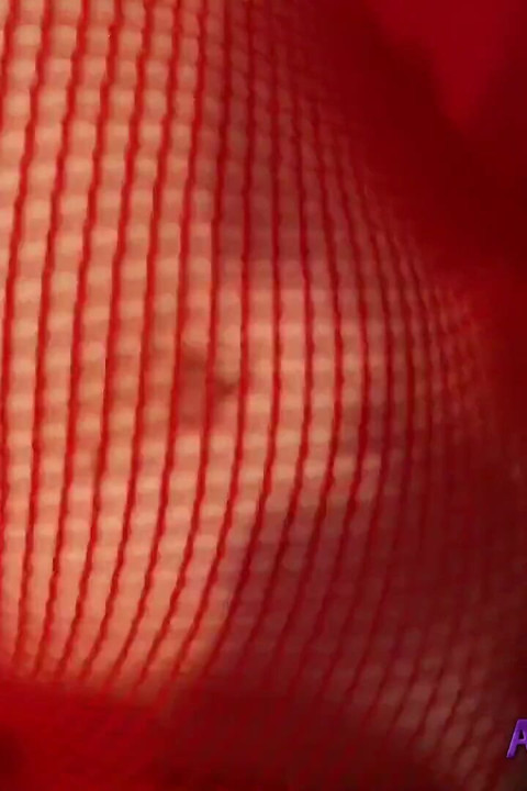 Sexy girl in fishnet bodystocking blows hard