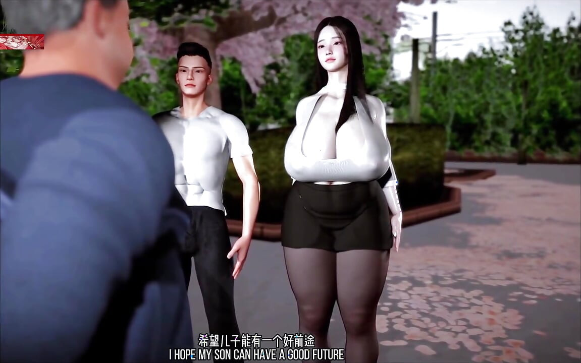 Digitale droommeisje met grote borsten met een gevaarlijk lichaam - 3D-animatie Hentai