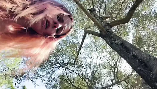 Echtes paar, heißer sex im freien - muschi essen, leidenschaftlicher missionarsstellung, harter doggystyle & gesichtsbesamung