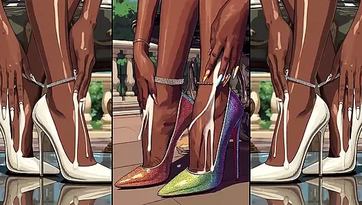 Высокие каблуки получают сперму с сайтов Alle и будут вылизывать горячие аниме-девушки