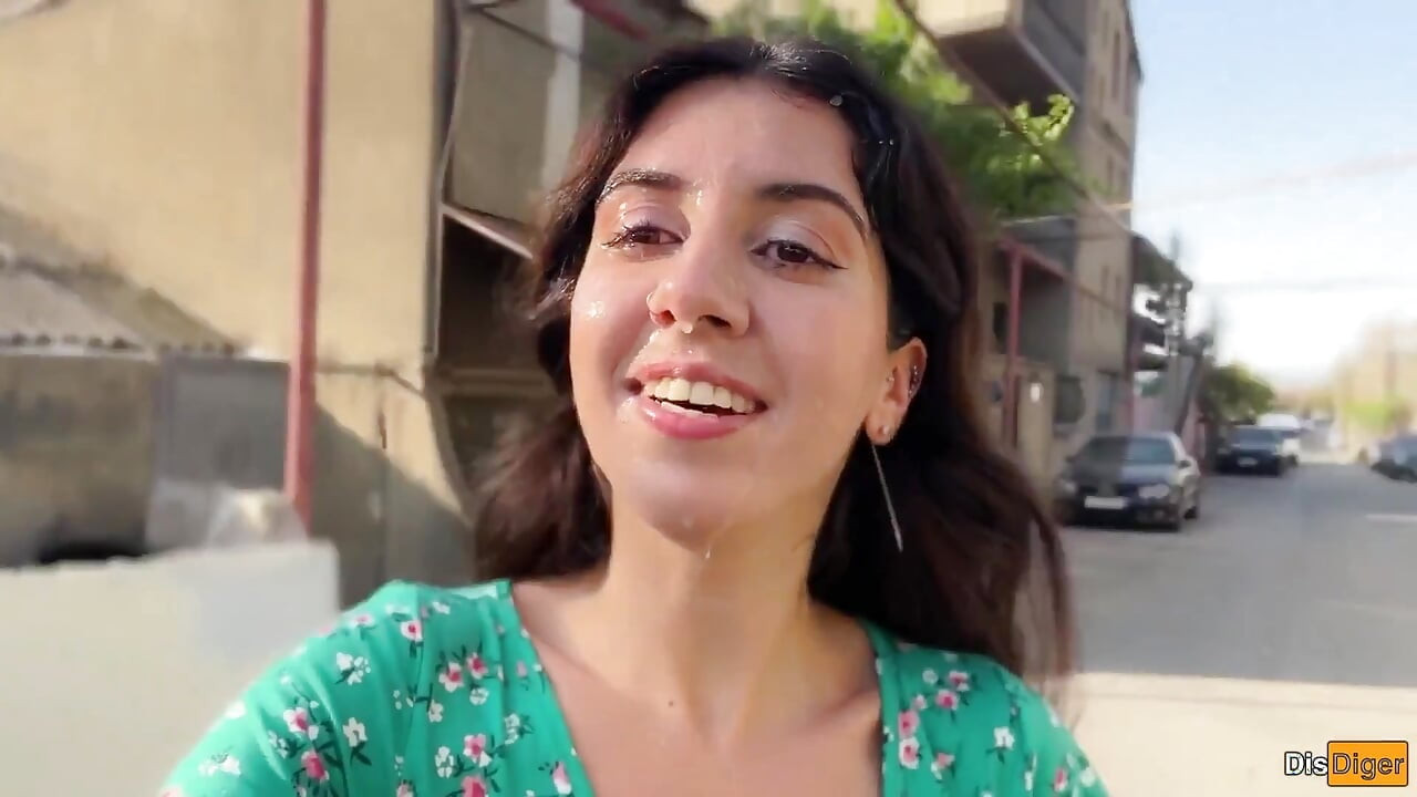 Triple Cum on Face for Village Whore - Public Cumwalk