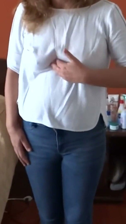The maid's stepson is very excited and shows me his big cock and I start touching my pussy | Clip 1