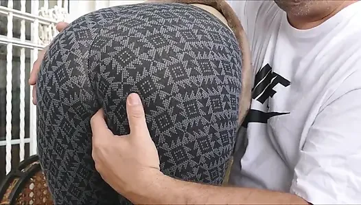 Over his knee ass spreading, light spanking fingered and fucked with yog...