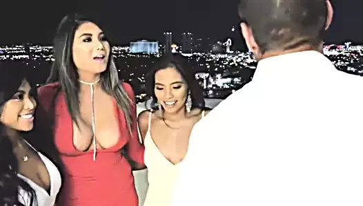 bffs pretty asian girls fight over a big stud cock big tits