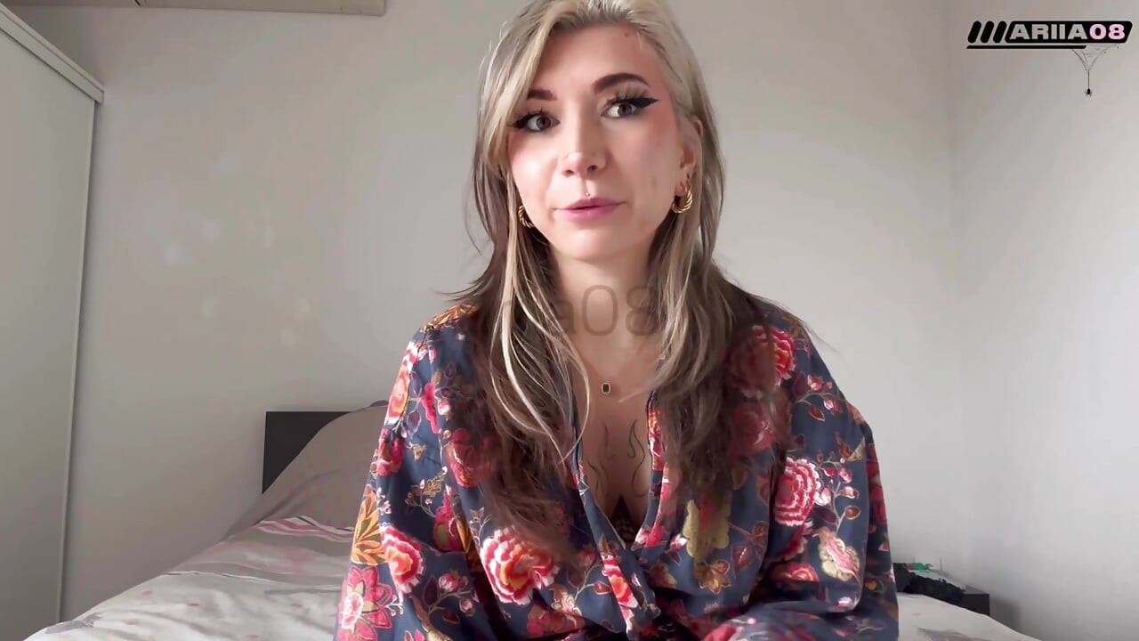 Petite French Goth Test a Double Ass and Pussy Dildo