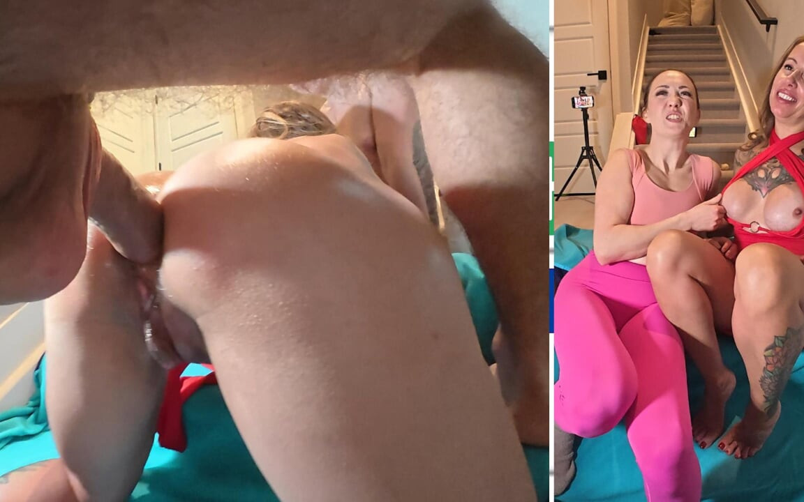 Her First Anal Sex. My Roomate Invite Friend with Big Tits for Her First Anal Sex. FFM Bgg Anal Threesome